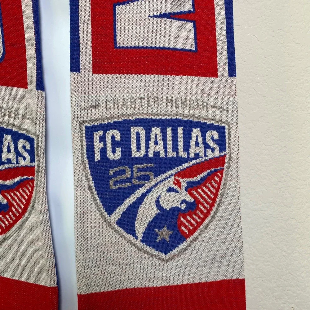FC Dallas Scarf Made in‎ Texas Ruffneck MLS Soccer Fan Knit Pride USA Flag